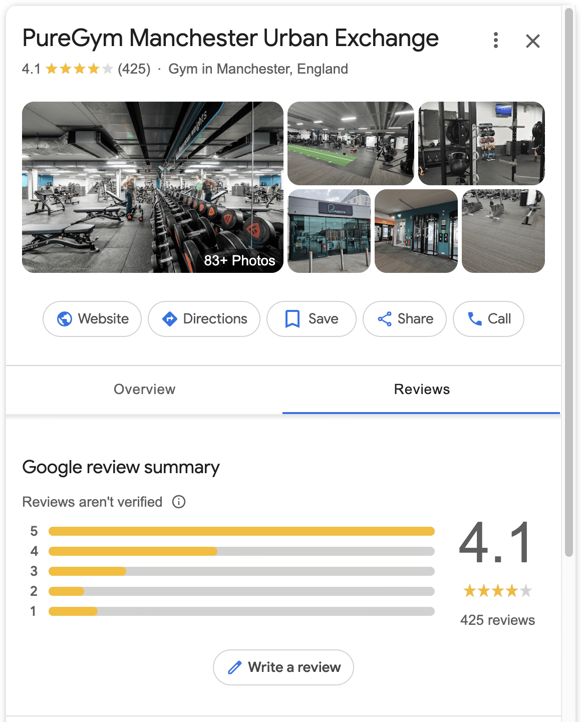 google reviews